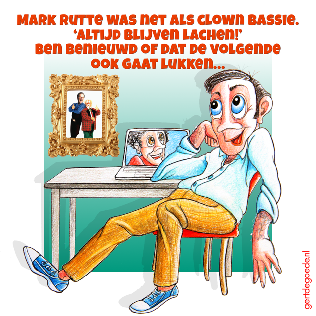 Mark Rutte Bassie en Adriaan Bas van Toor Gert de Goede cartoon politiek Udens Weekblad Uden Maashorst 