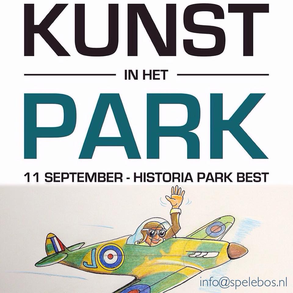 KUNST IN HET PARK Best Seelgoedmuseum Spelebos Gert de Goede Airborn Kunsthuis Bevrijdende vleugels museum musea Historiapark park manifestatie evenement event samen kleurrrijk festival eten drinken food voedsel art illustration illustratie 